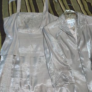 Women’s Taupe Long Evening Dress